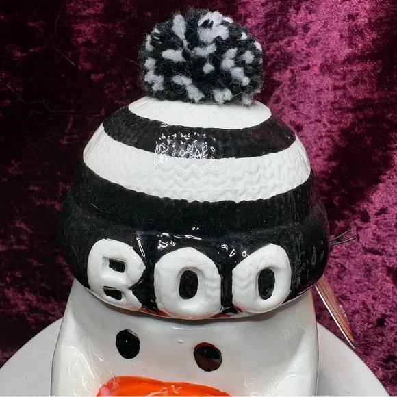 Madison House Halloween Ghost Boo Candle w/Fuzzy Pom Pom Hat&Mini Pumpkin Candle - Picture 6 of 12